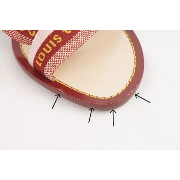 Louis Vuitton Vintage Double Strap Mule Heels In Burgundy Red - Women's EU 36.5 - Picture 15 of 16